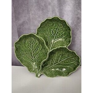 Vintage Jay Willfred Andrea by Sadek Portugal Glass Serving Tray Vegetable Tray